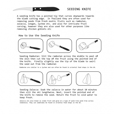 3'' Seeding Knife Wooden Handle