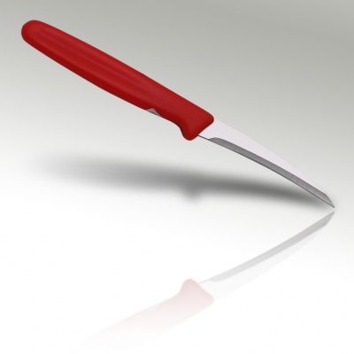 3'' Carving Knife Red Plastic Handle