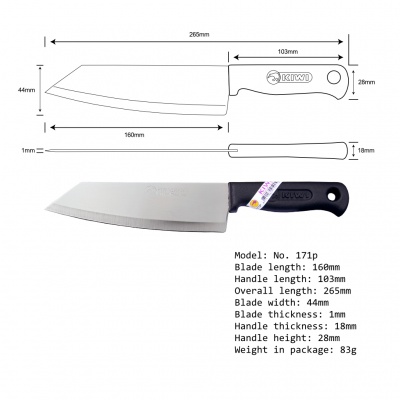 6.5'' Cook Knife Plastic Handle