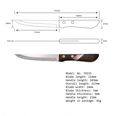 5'' Steak Knife Single Serration