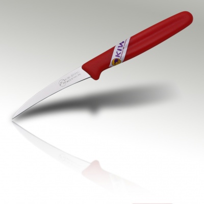 3'' Carving Knife Red Plastic Handle