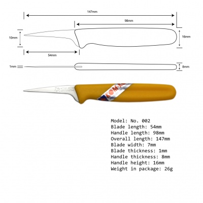 2'' Carving Knife Plastic Handle