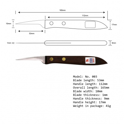 2'' Carving Knife Wooden Handle