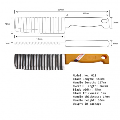 5.5'' Wave Knife Plastic Handle