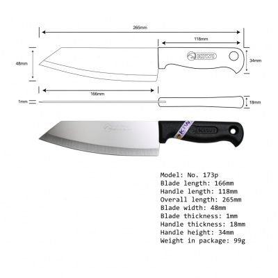 7'' Cook Knife Plastic Handle