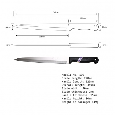 9'' Carving Knife Plastic Handle