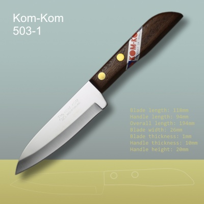 4'' Fruit Knife Wood Handle