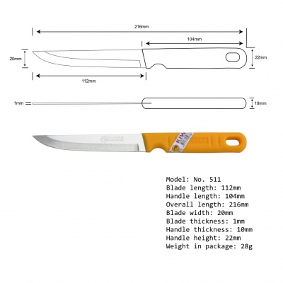 5'' Utility Knife Plastic Handle