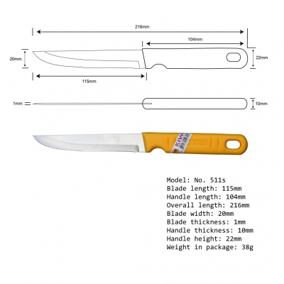 5'' Steak Knife Plastic Handle