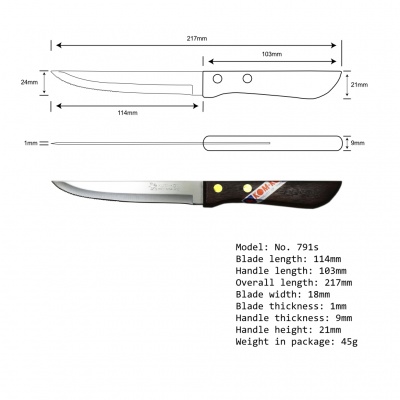 5'' Steak Knife Semi-Serration