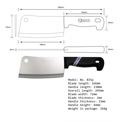 6.5'' Cleaver Knife Plastic Handle