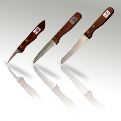 3 pcs Fruit Carving Knife Set Wooden Handle (B)