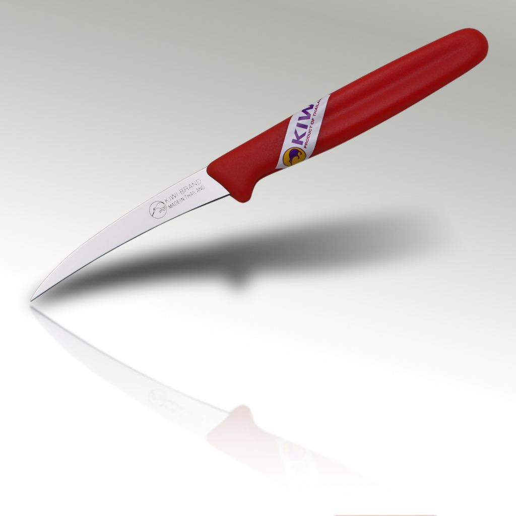 3'' Carving Knife Red Plastic Handle